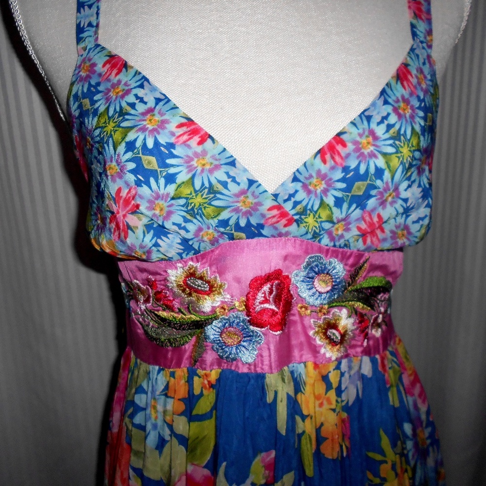 Johnny Was Floral Summer Maxi Dress